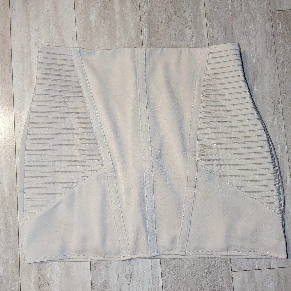 ASOS DESIGN Satin Corset Mini Skirt in Champagne - Picture 2 of 7